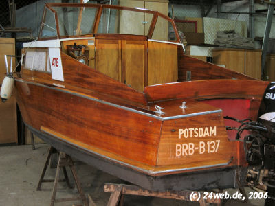 Heck Motorsportboot Variant, Werftbau Rudi Hülsenkopf, Templin Heck Variant, Werftbau von Rudi Hülsenkopf, Templin